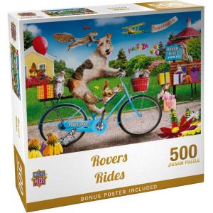 MasterPieces 300 Piece EZ Grip Jigsaw Puzzle for Adults, Family, Or Youth – Rovers Rides – 18″ x 24″(500 Piece)