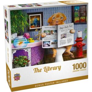 MasterPieces 300 Piece EZ Grip Jigsaw Puzzle for Adults and Family – The Library – 18″ x 24″(1000 Piece)