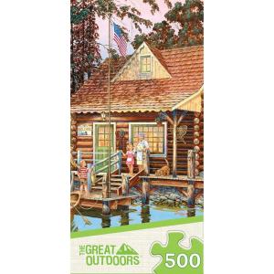 MasterPieces 500 Piece Jigsaw Puzzle for Adults, Family, Or Kids – Grandpa’s Cabin – 14″x19″