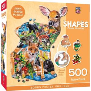 MasterPieces 500 Piece Jigsaw Puzzle for Adults, Family, Or Youth – Shaped Reese’s – 22″x22″(Fawn Friends)