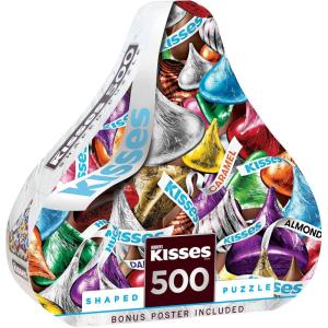 MasterPieces 500 Piece Jigsaw Puzzle for Adults, Family, Or Youth – Shaped Reese’s – 22″x22″(Shaped Kiss)