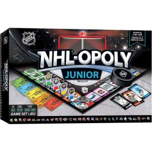 MasterPieces NHL League Opoly Jr Board Game – Officially Licensed Family Hockey Game for Kids Ages 6 and Up – Educational and Fun Collectible Board Play – Great Hockey Gifts for Boys 8-12