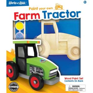 Works of Ahhh… Craft Set – Farm Tractor Premium Wood Paint Kit