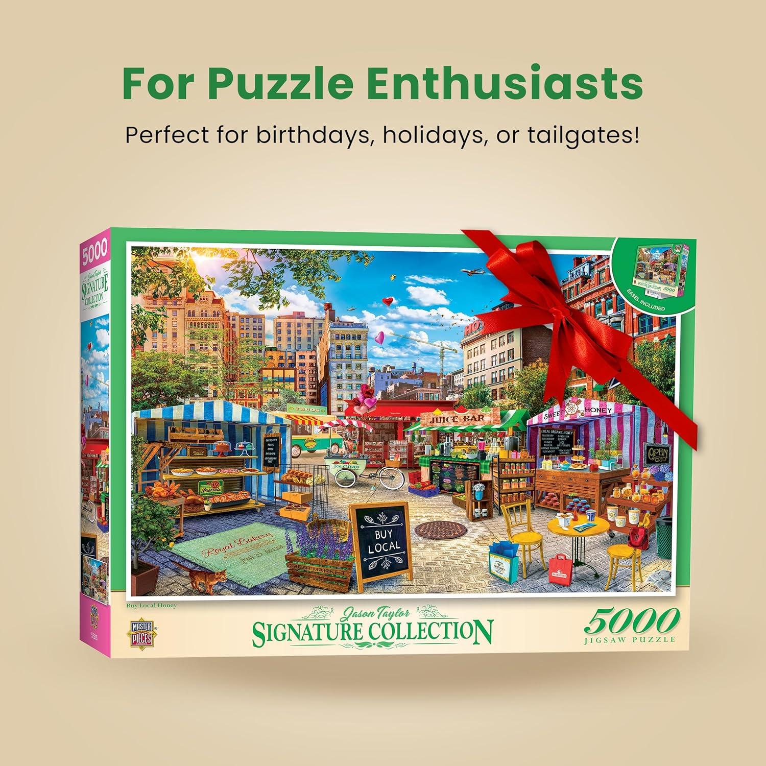 imageMasterPieces 5000 Piece Jigsaw Puzzle for Adults Family Or Kids Buy Local Honey Manufacturer Defect 40x60Buy Local Honey