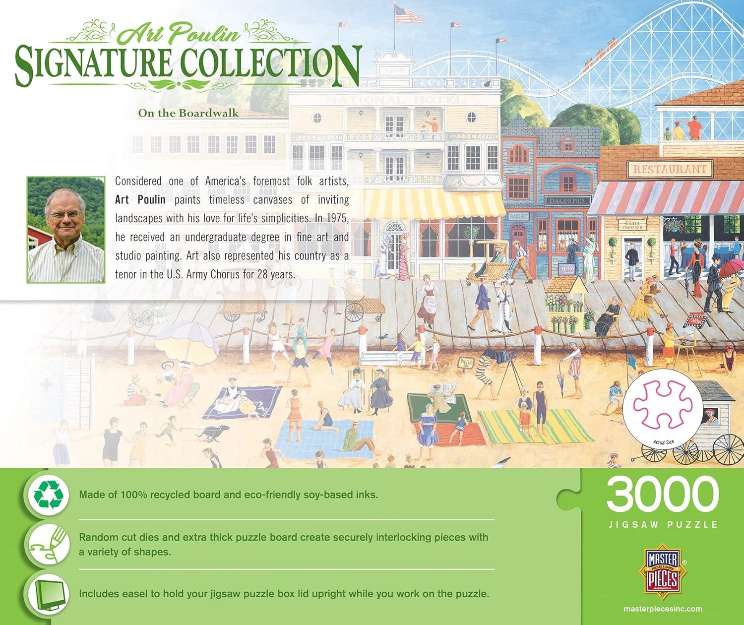 imageMasterPieces Jigsaw Puzzle 3000 Pieces for Adults Lakeside Memories 32x45 EcoFriendly Matte Finish Bonus EaselOn the Boardwalk