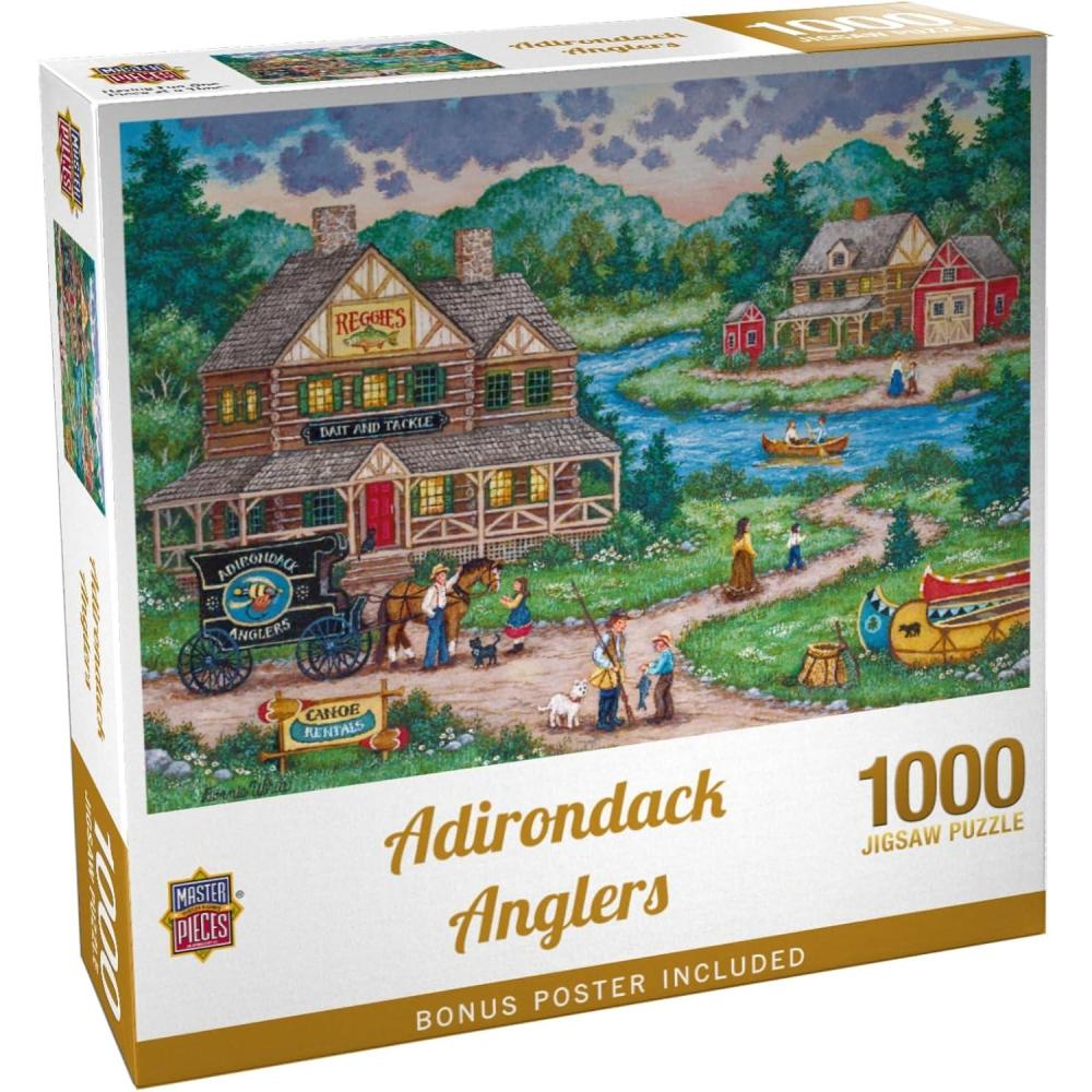 imageMasterPieces 2000 Piece Jigsaw Puzzle for Adults Family Or Youth Adirondack Anglers 39x271000 Piece