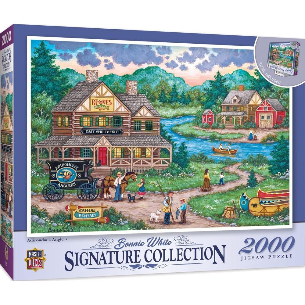 imageMasterPieces 2000 Piece Jigsaw Puzzle for Adults Family Or Youth Adirondack Anglers 39x27300 Piece