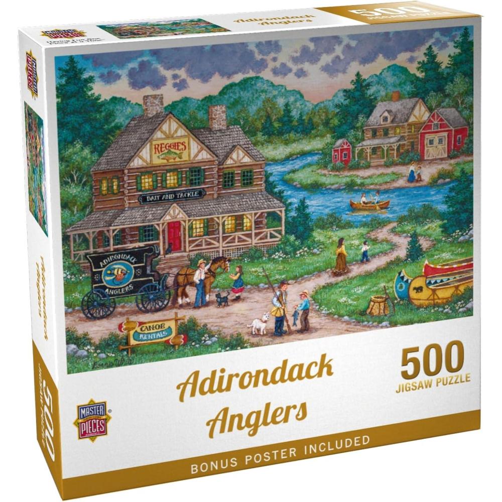 imageMasterPieces 2000 Piece Jigsaw Puzzle for Adults Family Or Youth Adirondack Anglers 39x27500 Piece
