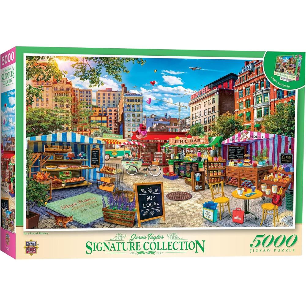 imageMasterPieces 5000 Piece Jigsaw Puzzle for Adults Family Or Kids Buy Local Honey Manufacturer Defect 40x60Buy Local Honey