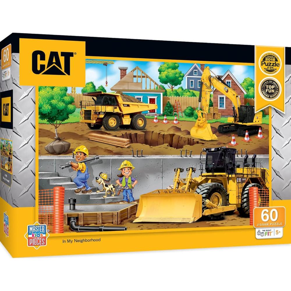 imageMasterPieces 60 Piece Jigsaw Puzzle for Kids CAT in My Neighborhood 14x19