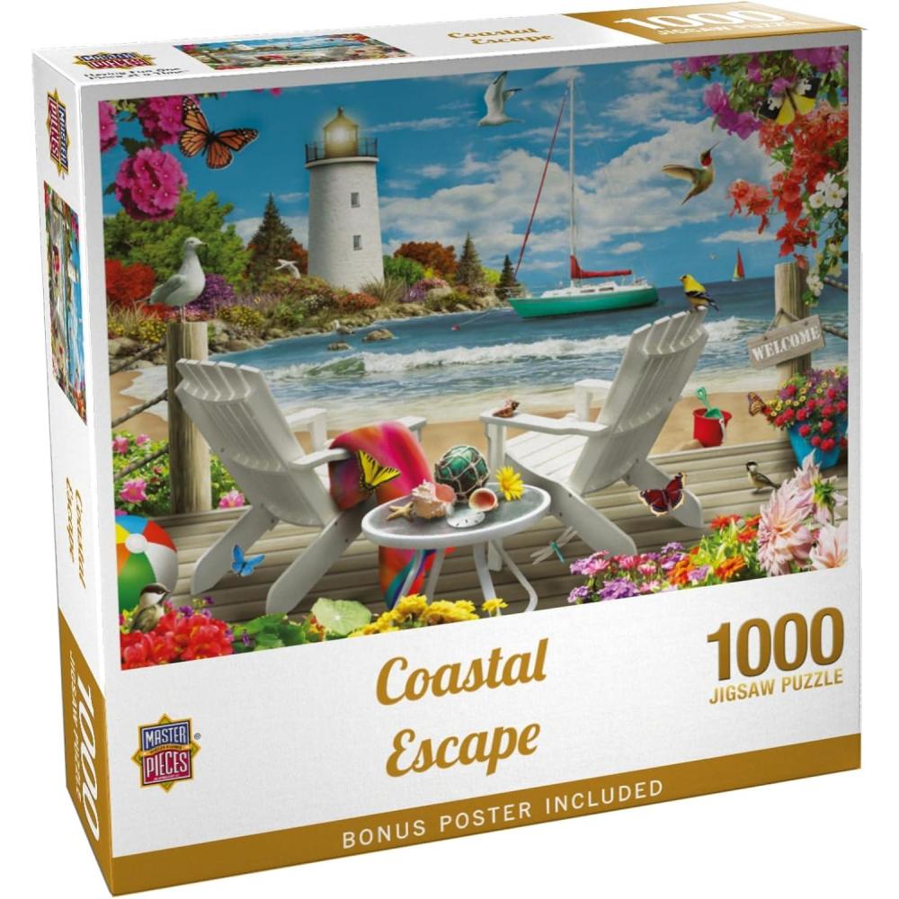 imageMasterPieces Jigsaw Puzzle 2000 Pieces for Adults Coastal Escape Matte Finish EcoFriendly 39x271000 Piece