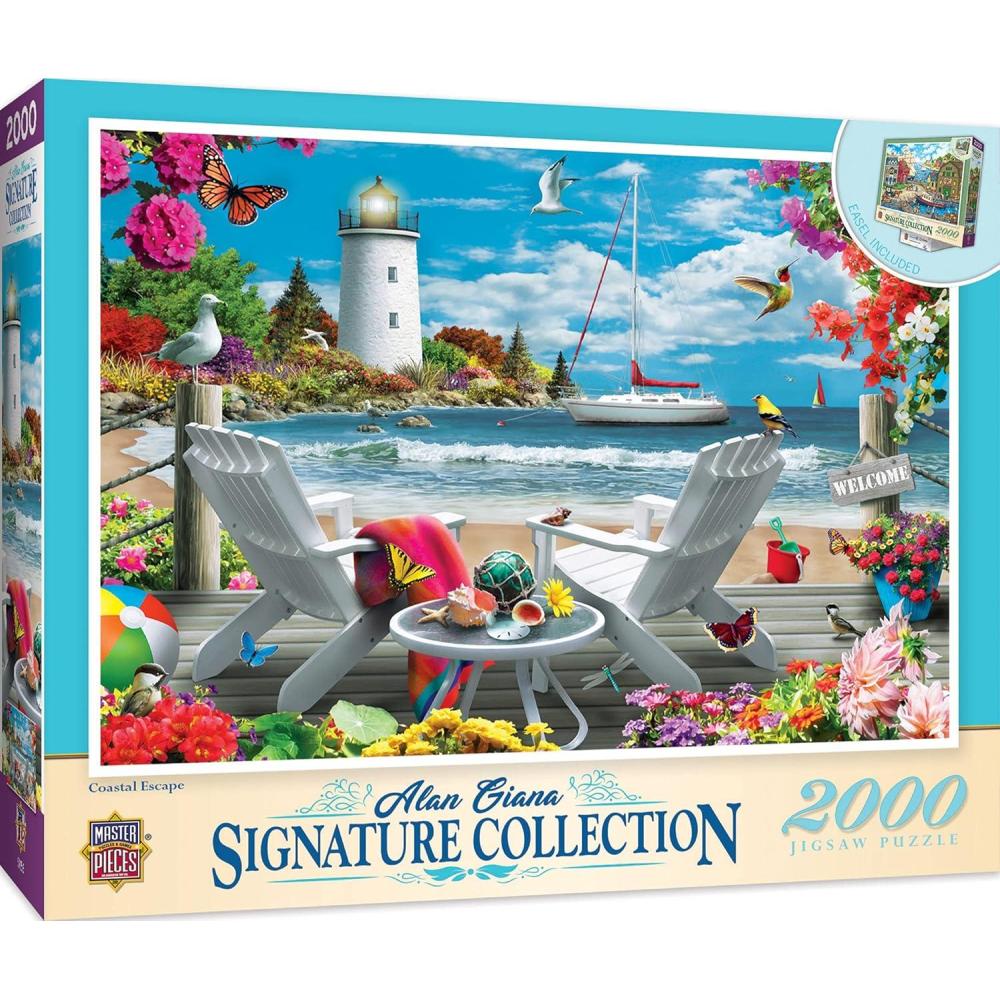 imageMasterPieces Jigsaw Puzzle 2000 Pieces for Adults Coastal Escape Matte Finish EcoFriendly 39x272000 Piece