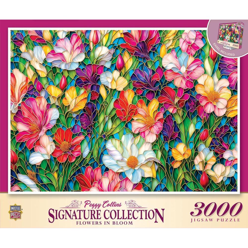 imageMasterPieces Jigsaw Puzzle 3000 Pieces for Adults Lakeside Memories 32x45 EcoFriendly Matte Finish Bonus EaselFlowers in Bloom