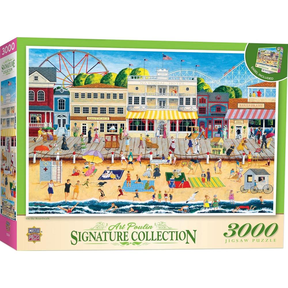 imageMasterPieces Jigsaw Puzzle 3000 Pieces for Adults Lakeside Memories 32x45 EcoFriendly Matte Finish Bonus EaselOn the Boardwalk