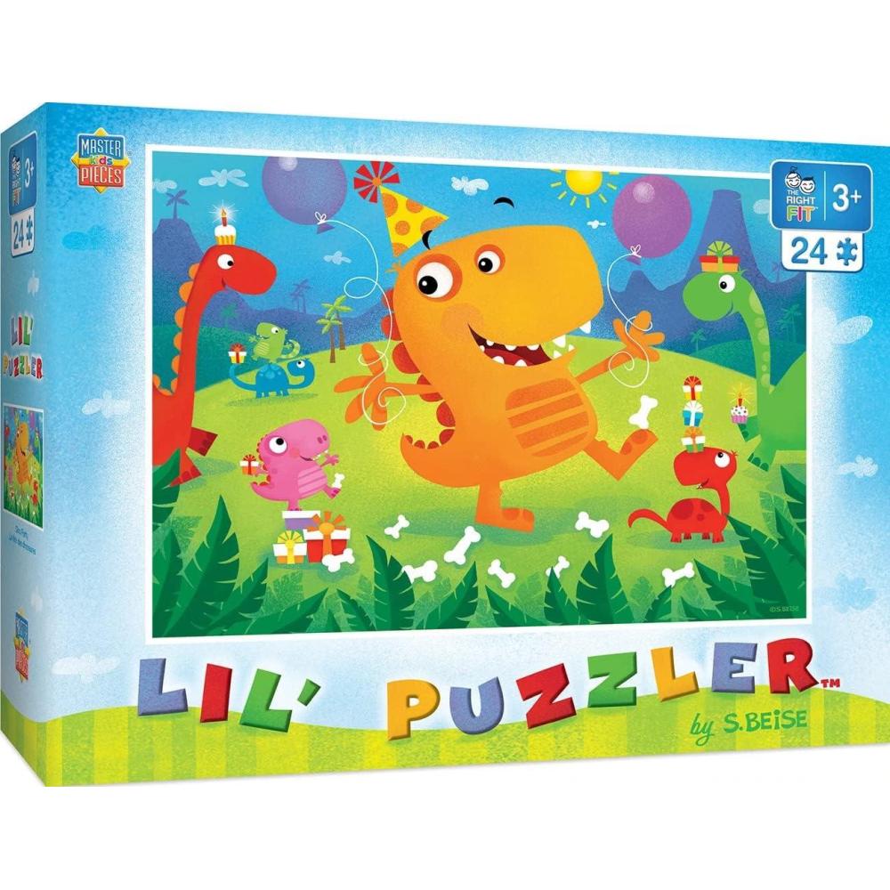imageMasterpieces Lil Puzzler 24 Piece Jigsaw Puzzle for Kids Llama Love 19x14Lil Puzzler Dino Party