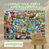 MasterPieces 3000 Piece Puzzle – USA National Parks Educational Jigsaw for Adults, Family, and Youth – Vibrant Large Puzzle Featuring Bold Colors, Scenic Landmarks – Fun Learning Experience 32″ x 45″
