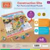 MasterPieces 44 Piece Jigsaw Puzzle for Kids – ABC 123 36pc Wood Puzzle – 16.5″x11.8″(Hello World-Construction Site)