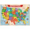 MasterPieces 44 Piece Jigsaw Puzzle for Kids – USA Map Wood Puzzle – 16.5″x11.8″