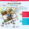 Masterpieces 48 Piece Fun Facts Jigsaw Puzzle for Kids – Farm Friends Wood Puzzle – 12″x12″