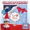 Advent Calendar – 12 48pc Puzzles – Jigsaw Puzzle with Vibrant Artwork and Durable Pieces – Fun Family Activity, Brain Challenge, and Educational Entertainment for Kids, Teens, and Adults(Elf on the Shelf 12 Days of Puzzles)