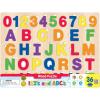 MasterPieces 44 Piece Jigsaw Puzzle for Kids – ABC 123 36pc Wood Puzzle – 16.5″x11.8″(123’s and ABC’s)