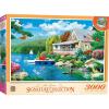 MasterPieces Jigsaw Puzzle 3000 Pieces for Adults – Lakeside Memories – 32″x45″ – Eco-Friendly, Matte Finish, Bonus Easel(Lakeside Memories)