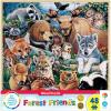 Masterpieces 48 Piece Fun Facts Jigsaw Puzzle for Kids – Forest Friends Wood Puzzle – 12″x12″