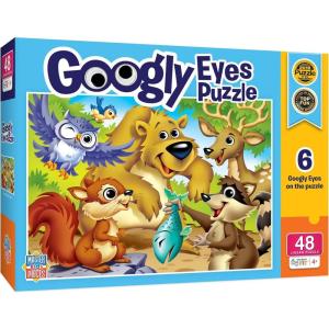 MasterPieces – 48 Piece Jigsaw Puzzle for Kids 4+ Years, Pirates with Googly Eyes, Educational and Fun Game, Gift Idea for Children, 19″ x 14(Woodland Animals)