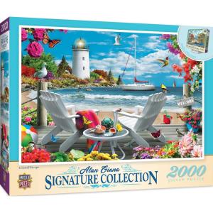 MasterPieces Jigsaw Puzzle 2000 Pieces for Adults – Coastal Escape, Matte Finish, Eco-Friendly, 39″x27″(2000 Piece)