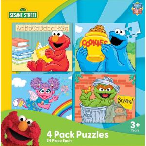 MasterPieces Puzzle Set – 4-Pack 24 Piece Jigsaw Puzzle for Kids – Sesame Street 4-Pack – 8″x10″