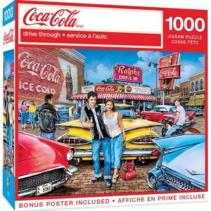 Masterpieces 1000 Piece Jigsaw Puzzle For Adults and Families – Coca-Cola Drive Through – 19.25″x26.75″(Coca-Cola Drive Through)