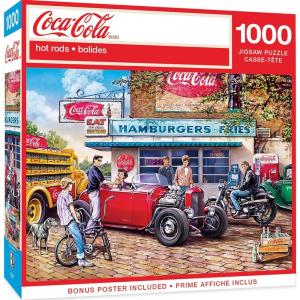 Masterpieces 1000 Piece Jigsaw Puzzle For Adults and Families – Coca-Cola Drive Through – 19.25″x26.75″(Hot Rods)