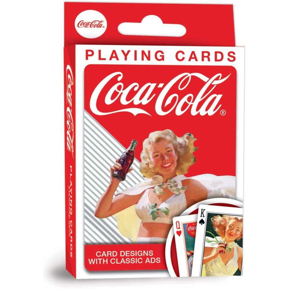 imageMasterPieces Family Games CocaCola Vintage Pinups Playing Cards Officially Licensed Playing Card Deck for Adults Kids and Family