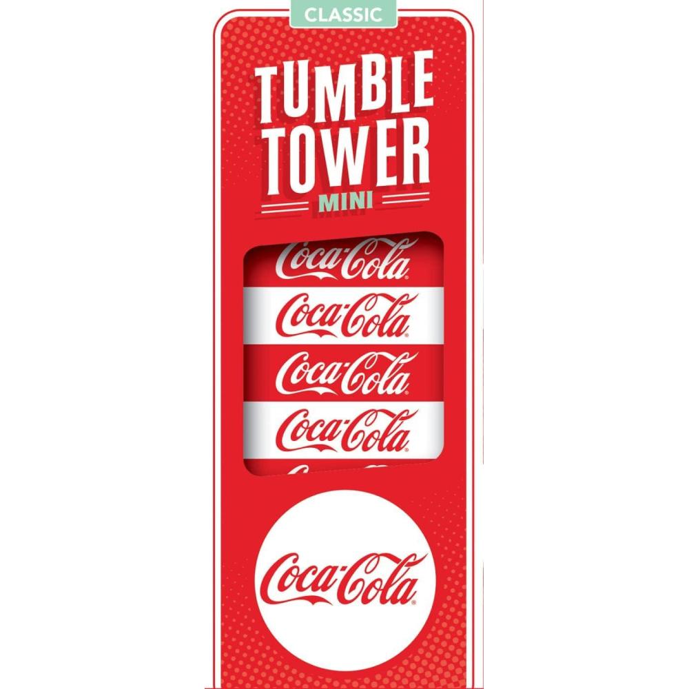 imageMasterPieces Games CocaCola Travel Sized Tumble Tower Officially LicensedCoca Cola