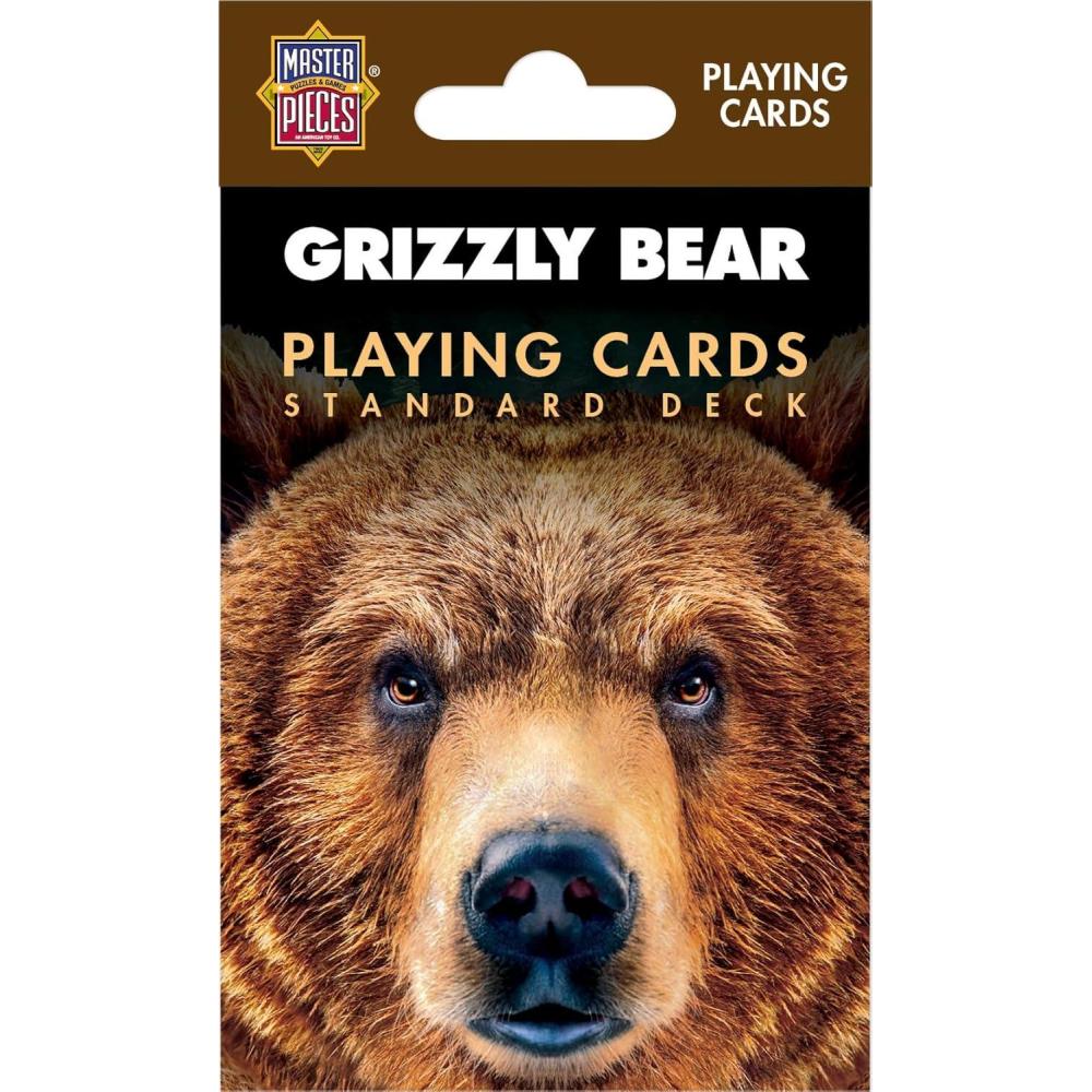 imageMasterPieces Officially Licensed Hershey Playing Cards 54 Card Deck for AdultsGrizzly Bear
