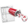 MasterPieces Officially Licensed Coca Cola Shake It Up Dice Set, Branded Dice Cup with Scorepad, Collectible Party Play for Travel or Game Night, Coca Cola Gifts for Fans & Collectors, Great Gift Idea