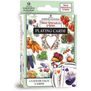 MasterPieces Family Games – Farmer’s Almanac Fruits Vegetables & Herbs Playing Cards – Officially Licensed Playing Card Deck for Adults, Kids, and Family