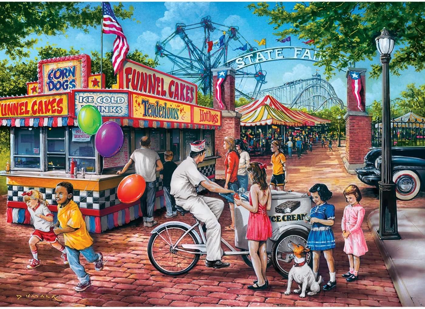 imageMasterPieces 1000 Piece Jigsaw Puzzle Baking Bread Fun for Adults Family Kids Matte Finish 1925 x 2675Summer Carnival