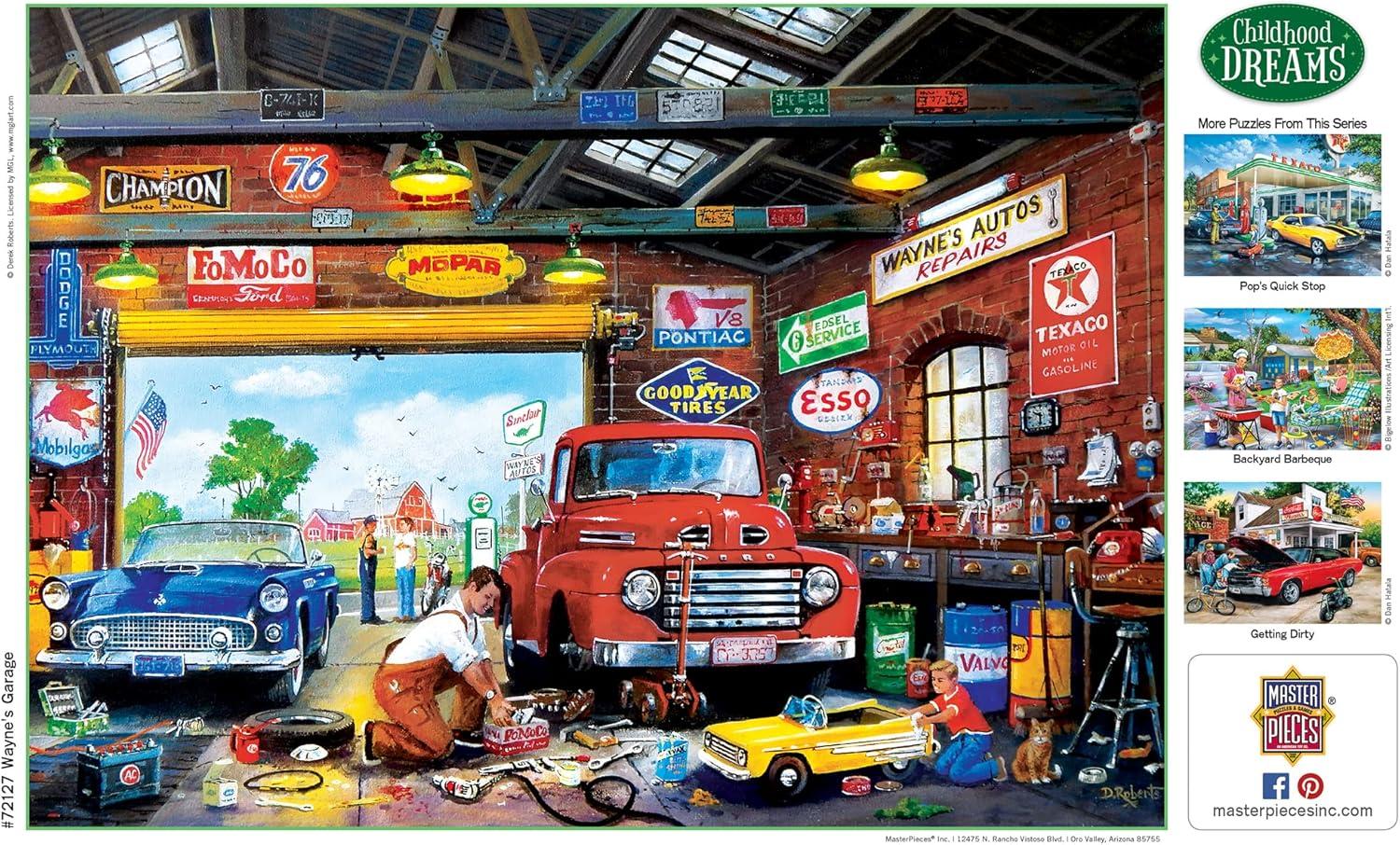 imageMasterPieces 1000 Piece Jigsaw Puzzle Baking Bread Fun for Adults Family Kids Matte Finish 1925 x 2675Waynes Garage