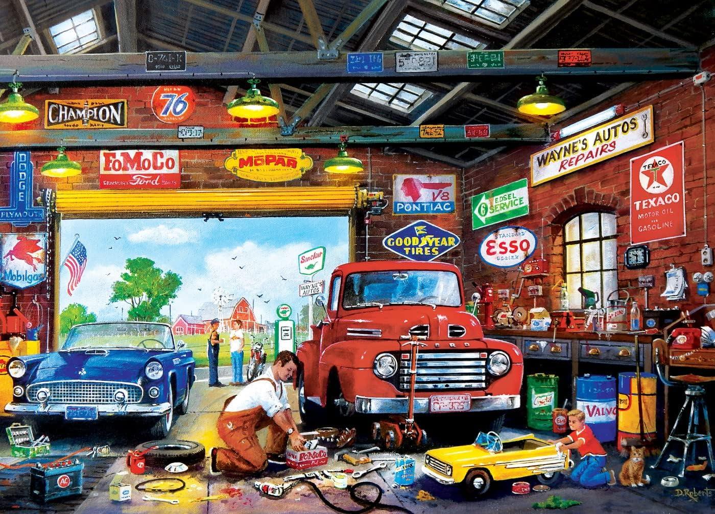 imageMasterPieces 1000 Piece Jigsaw Puzzle Baking Bread Fun for Adults Family Kids Matte Finish 1925 x 2675Waynes Garage