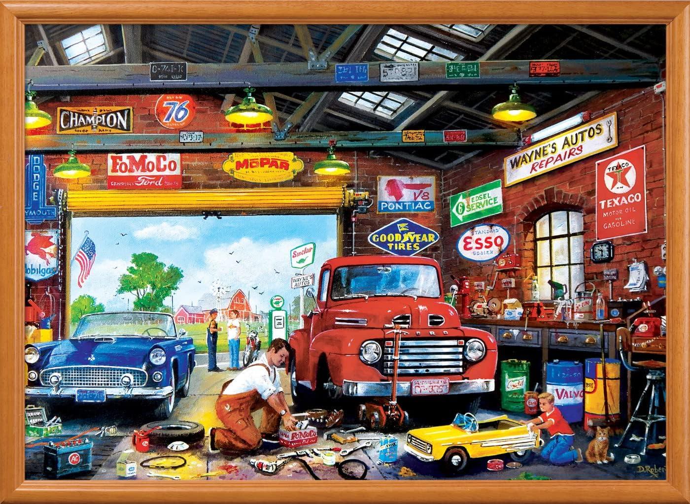 imageMasterPieces 1000 Piece Jigsaw Puzzle Baking Bread Fun for Adults Family Kids Matte Finish 1925 x 2675Waynes Garage