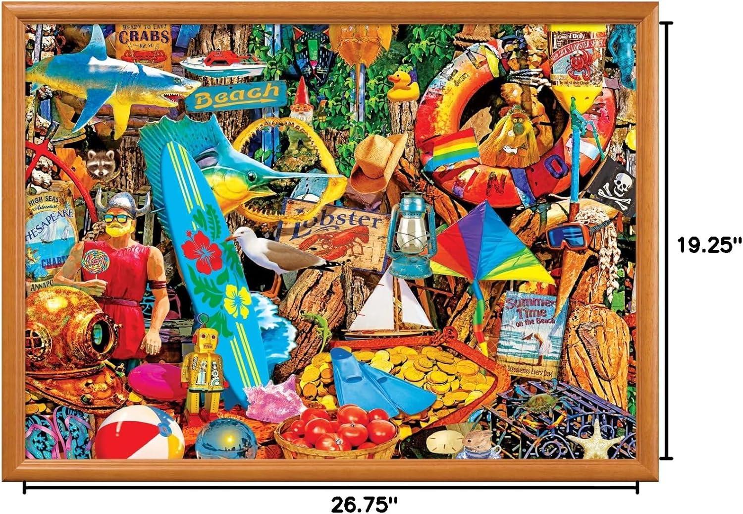 imageMasterPieces 1000 Piece Jigsaw Puzzle Beach Time Flea Market Fun for Adults Family Kids NonGlare Finish 1925 x 26751000 Piece