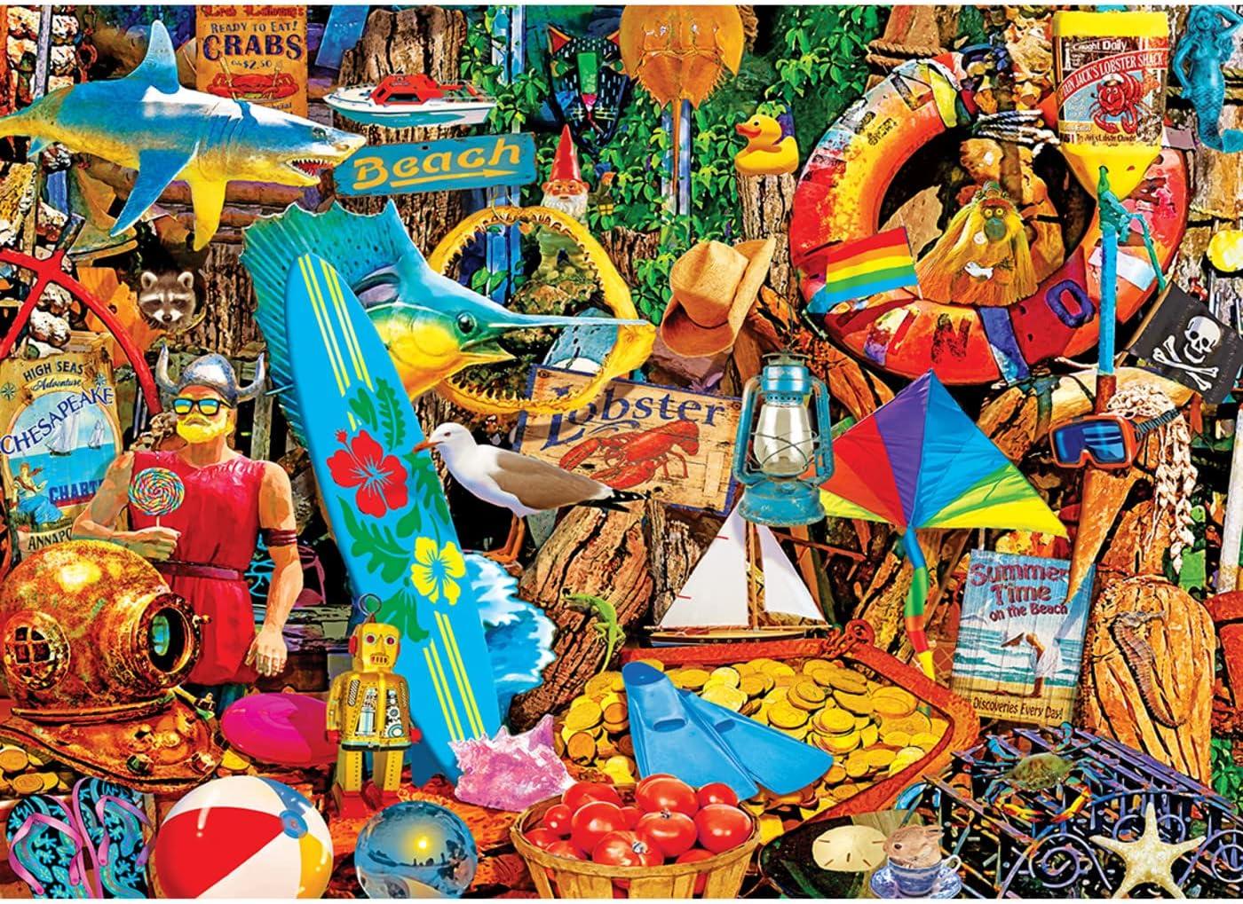 imageMasterPieces 1000 Piece Jigsaw Puzzle Beach Time Flea Market Fun for Adults Family Kids NonGlare Finish 1925 x 26751000 Piece