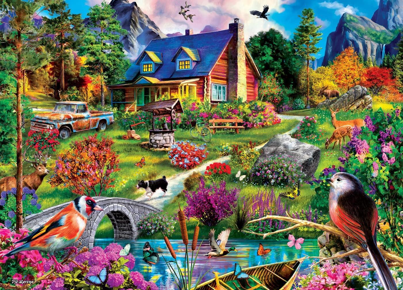 imageMasterPieces 1000 Piece Jigsaw Puzzle for Adults Family Or Youth Hillside Cottage 1925x2675Hillside Cottage