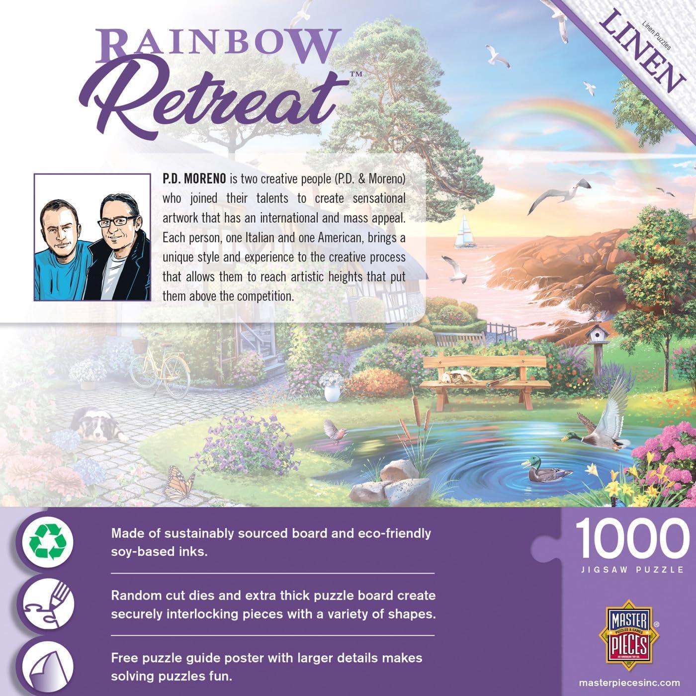 imageMasterPieces 1000 Piece Jigsaw Puzzle for Adults Family Or Youth Hillside Cottage 1925x2675Over the Rainbow