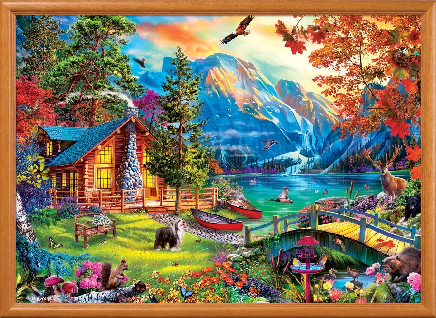 imageMasterPieces 1000 Piece Jigsaw Puzzle for Adults Family Or Youth Hillside Cottage 1925x2675Soaring Sunset