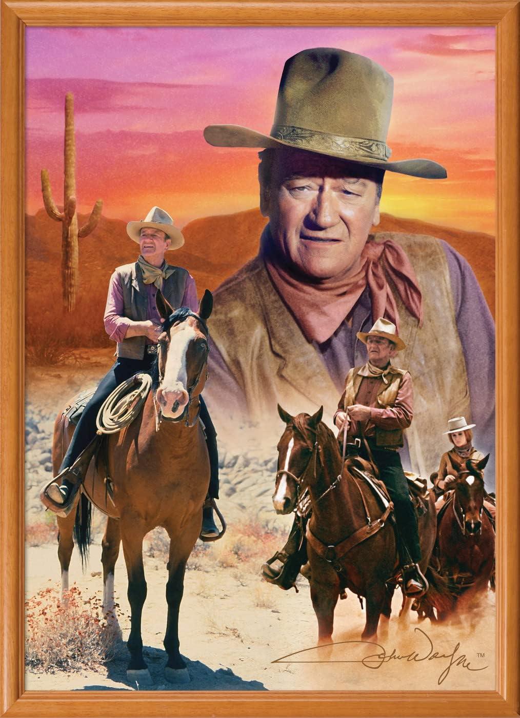 imageMasterPieces 1000 Piece Jigsaw Puzzle for Adults Family Or Youth John Wayne Forever in Film 13x39The Cowboy Way