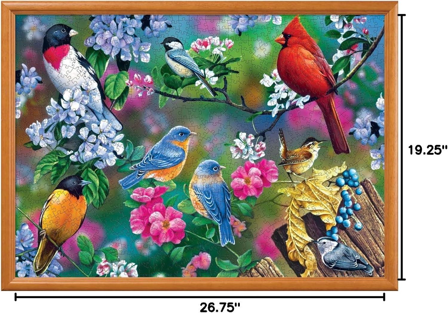imageMasterPieces 1000 Piece Jigsaw Puzzle for Adults Family Or Youth Morning Garden 1925x2675Songbird Collage