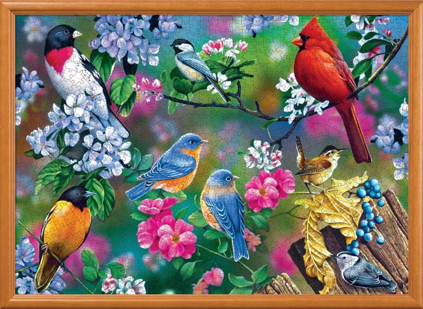 imageMasterPieces 1000 Piece Jigsaw Puzzle for Adults Family Or Youth Morning Garden 1925x2675Songbird Collage
