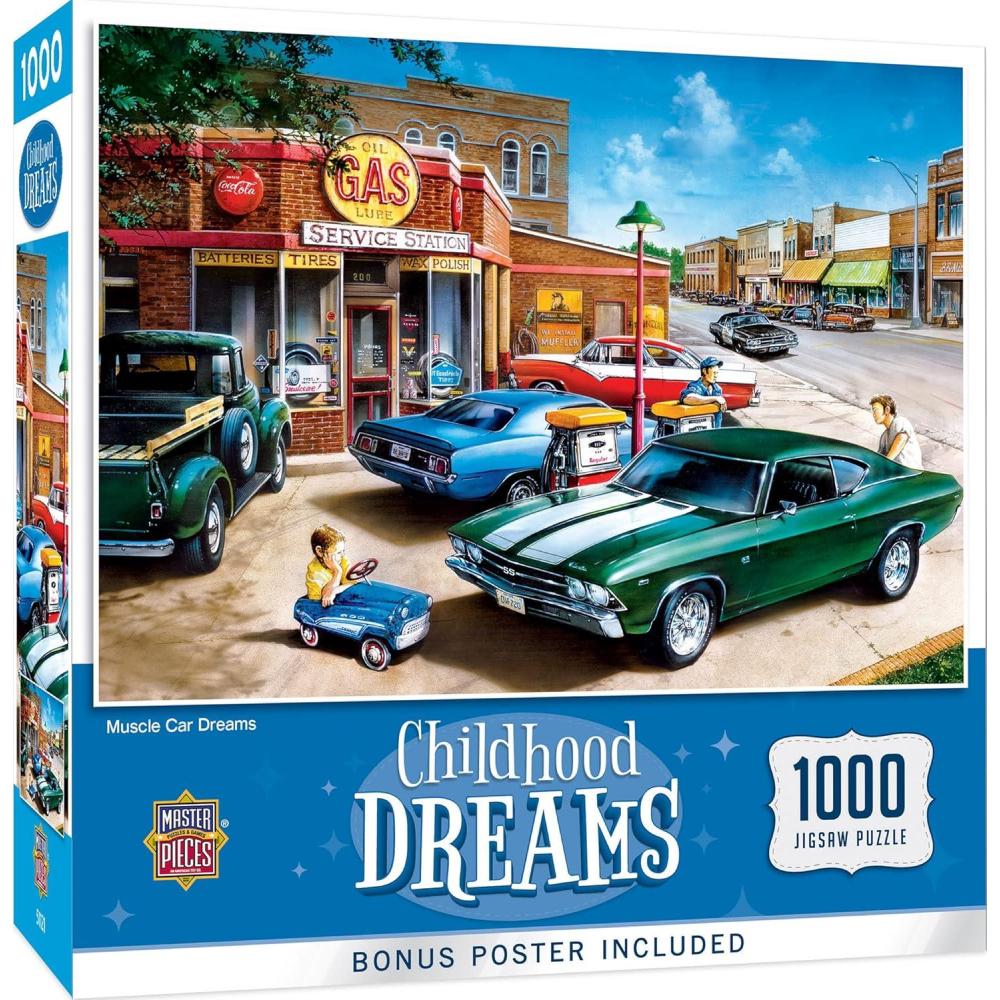 imageMasterPieces 1000 Piece Jigsaw Puzzle Baking Bread Fun for Adults Family Kids Matte Finish 1925 x 2675Muscle Car Dreams